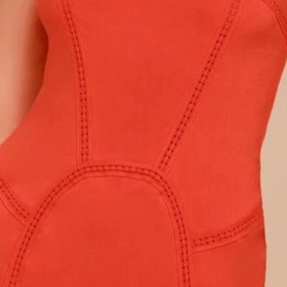 FREE PEOPLE INTIMATELY BEYOND ME DRESS IN BRICK RED  NWOT - Picture 11 of 15